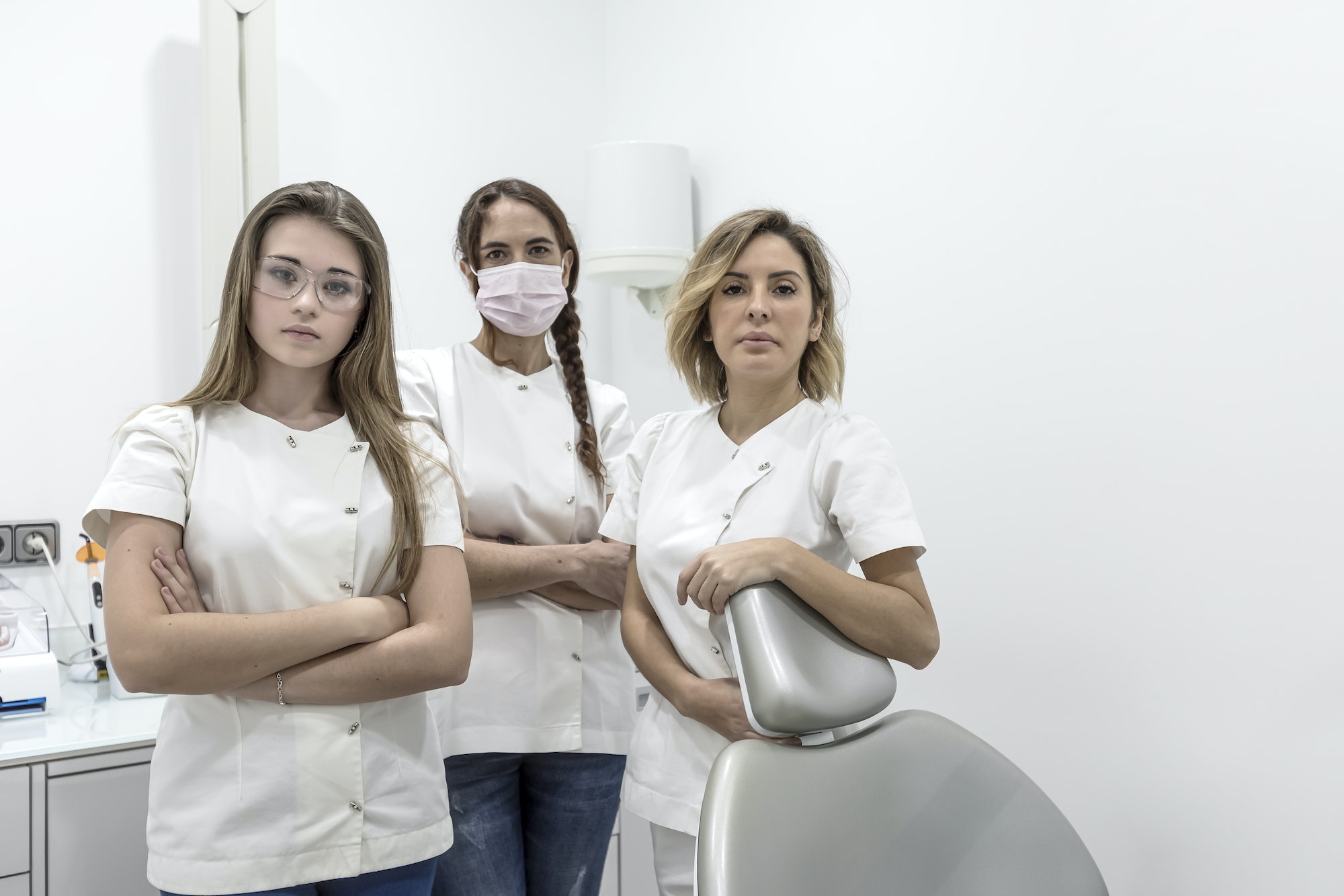 Group of a Female Dentist