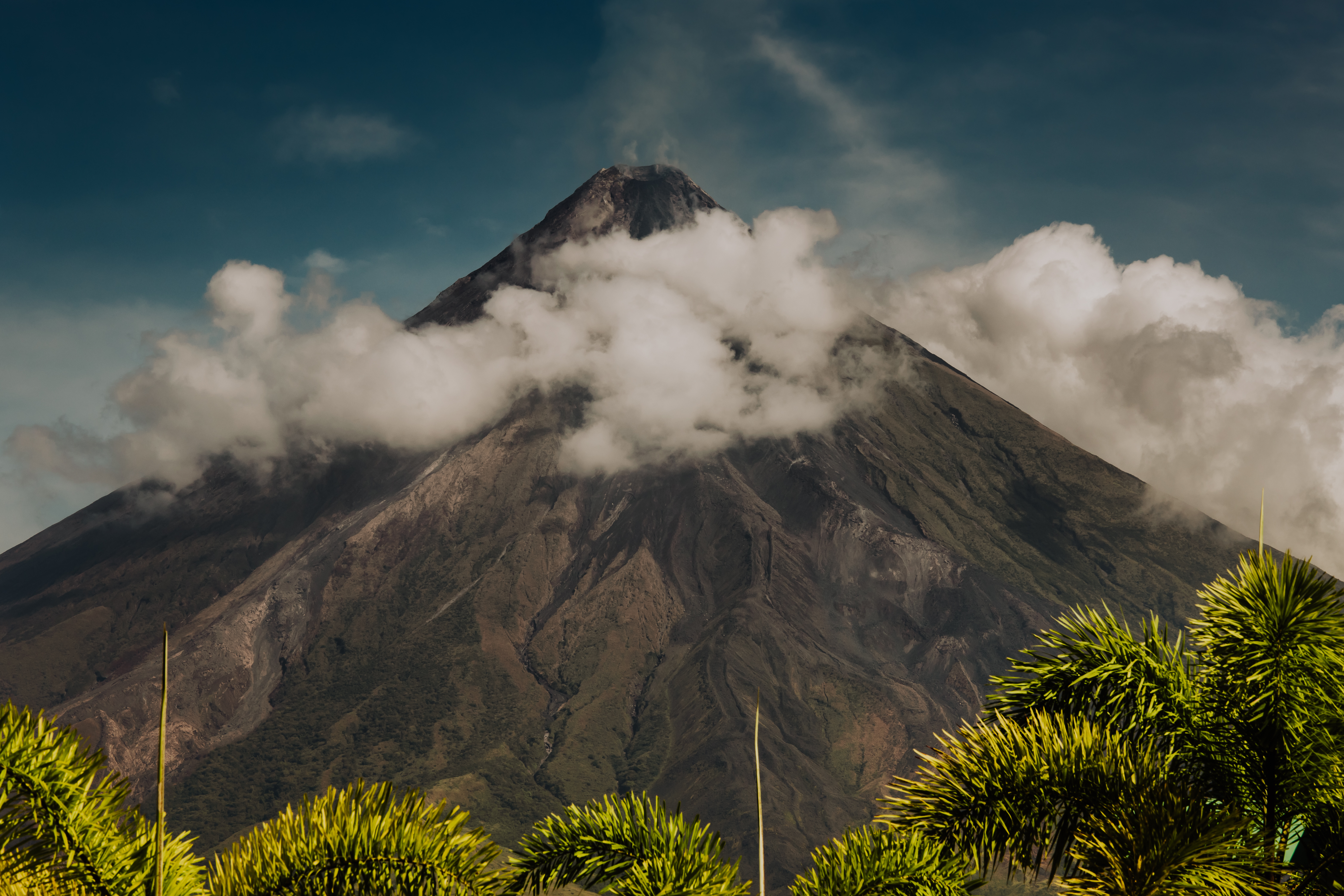 asian mayon volcano on luzon island philippines