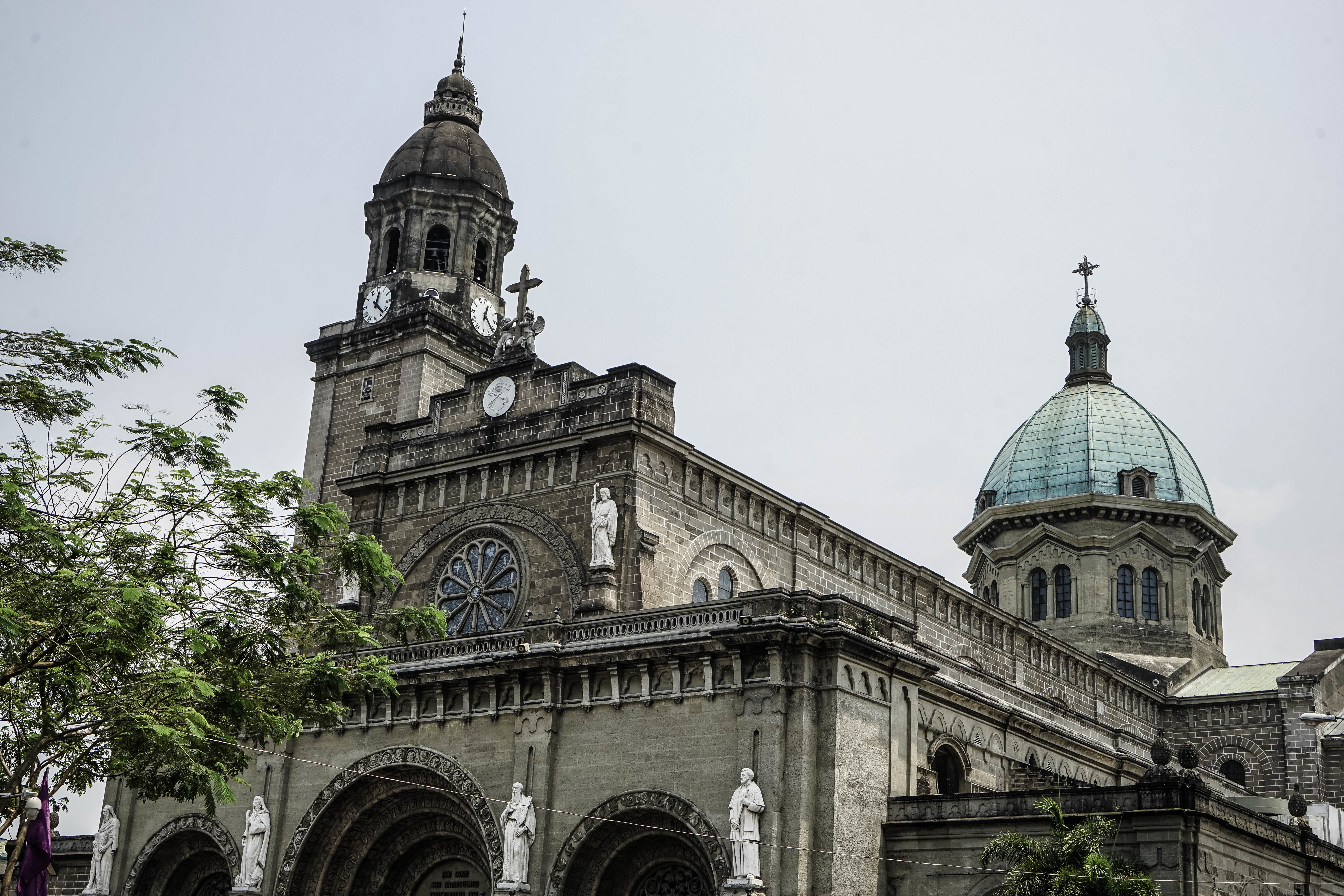Dome of the Manila Cathedral, in Manila, The Philippines