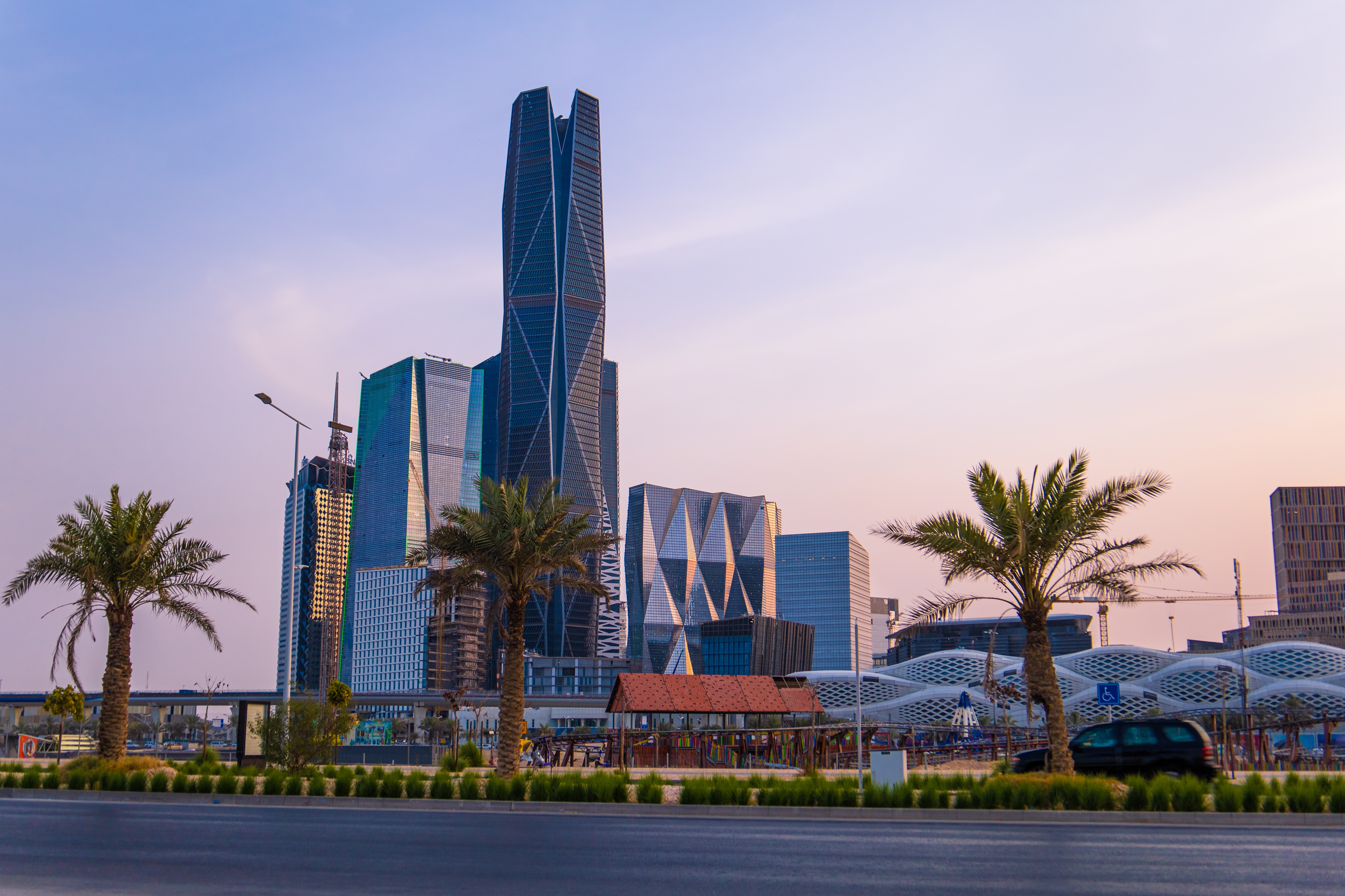 Riyadh, Saudi Arabia - July 14 2021,King Abdullah Financial District , KAFD business towers
