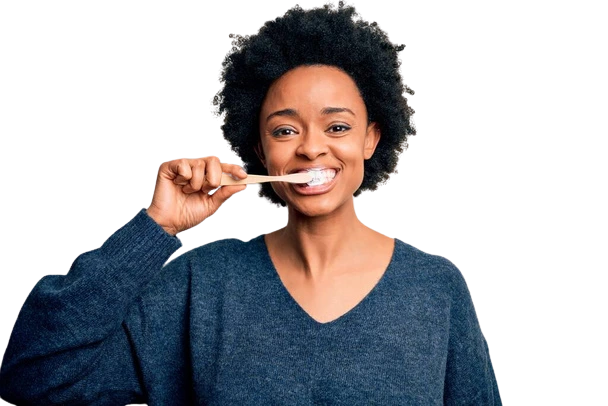 Young Woman Brush her teeth